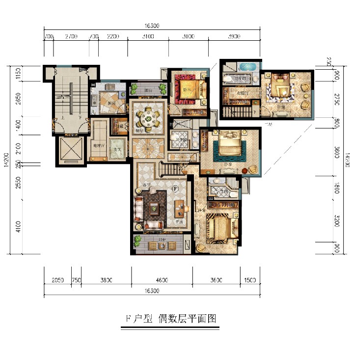 F戶型 建筑面積:F戶型