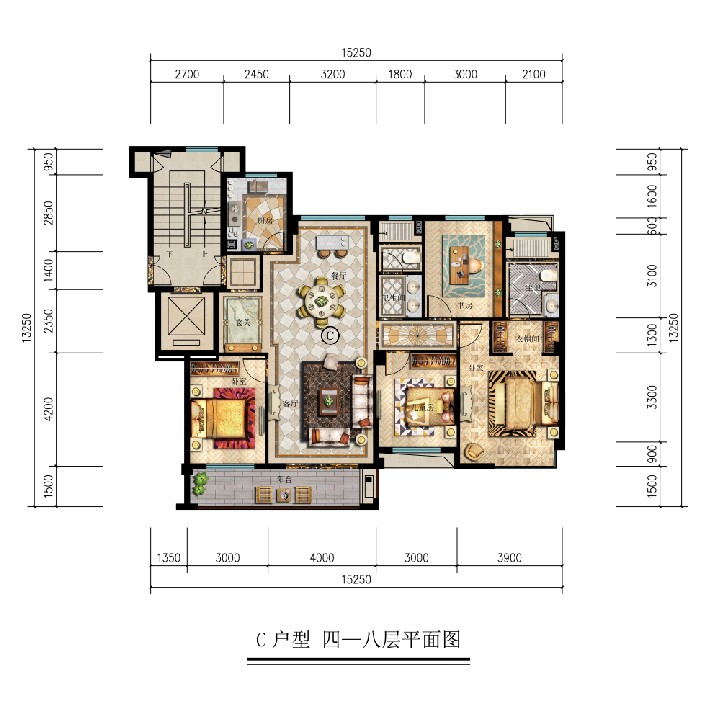 C戶型 建筑面積: