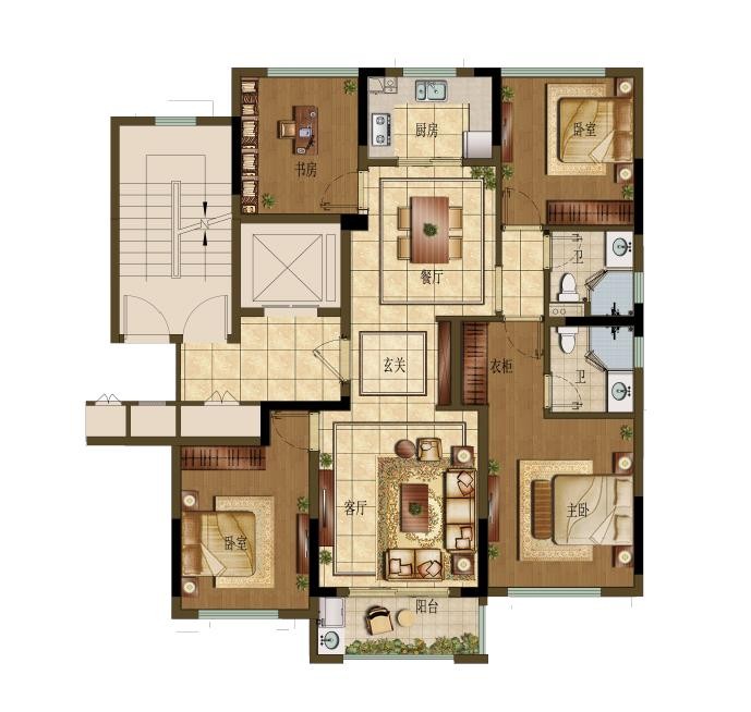 120方戶型 建筑面積:120㎡
