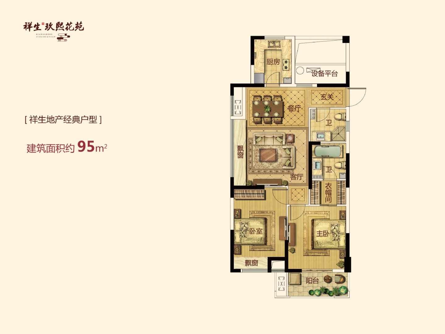 C戶(hù)型 建筑面積:95㎡