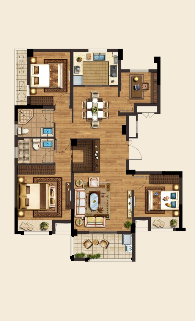 105方戶型 建筑面積:105㎡