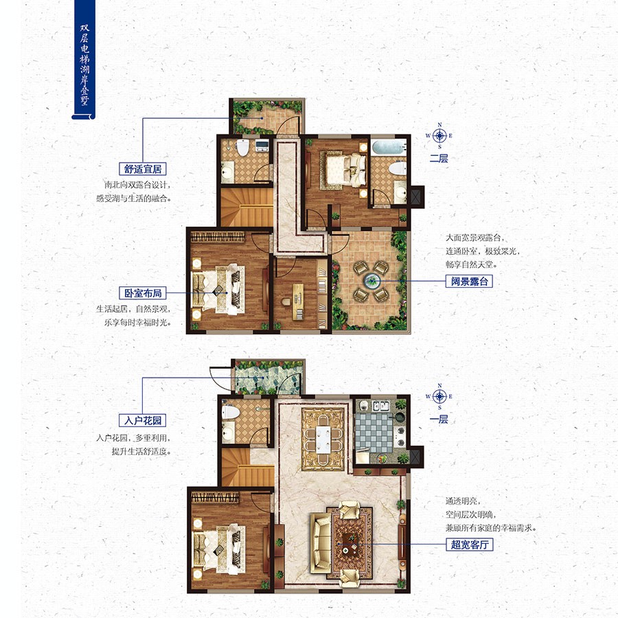 疊拼K戶型 建筑面積:約178㎡ 四室兩廳三衛(wèi)
