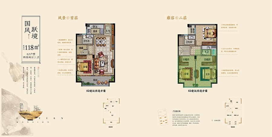 K2戶型 建筑面積:約118平