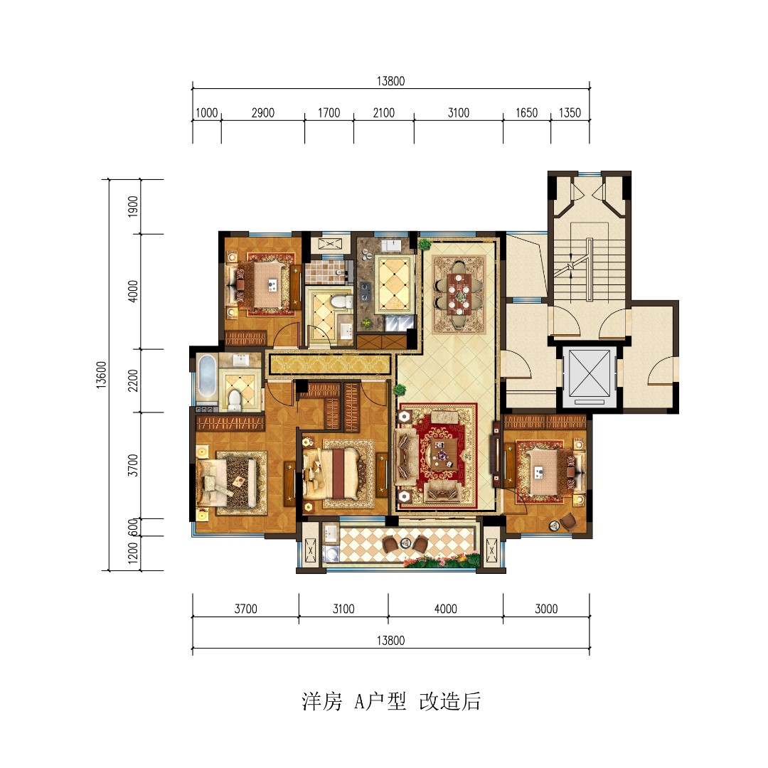 洋房A戶型 建筑面積：