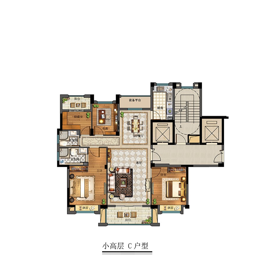 小高層C戶型 建筑面積:
