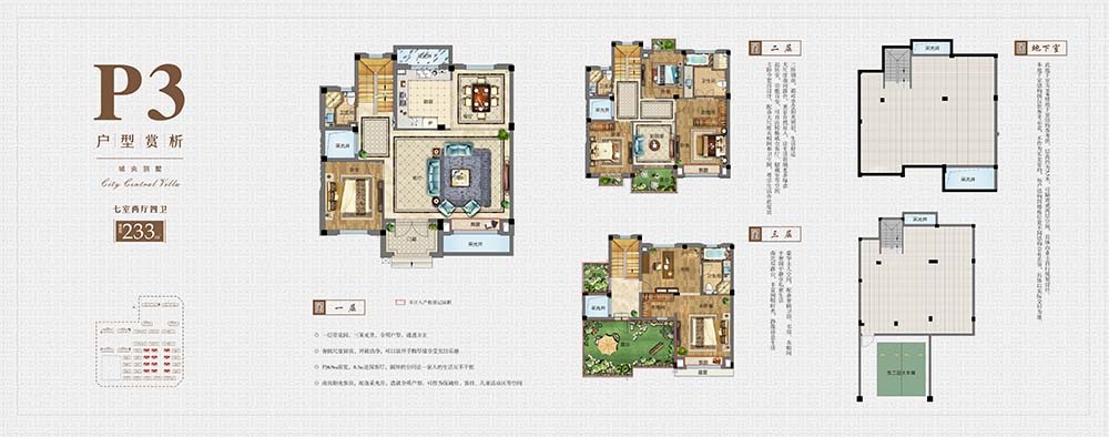 P3戶型 建筑面積:約233㎡