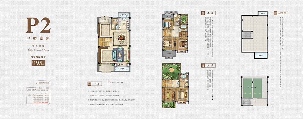 P1戶型 建筑面積:約195㎡
